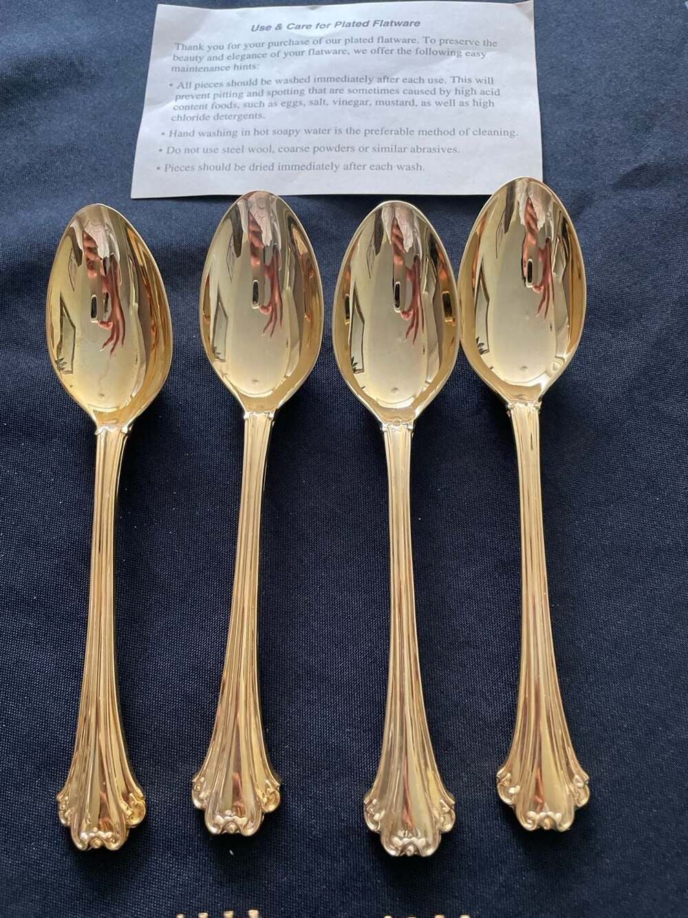 F.B. Rogers Gold Electroplate Flatware Set - Picture 3 of 14